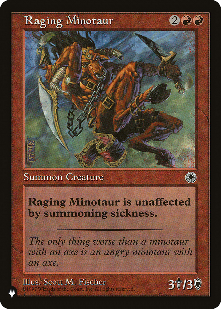 Raging Minotaur (LIST-POR-146) [Mystery Booster] The List MTG Single Wizards of the Coast