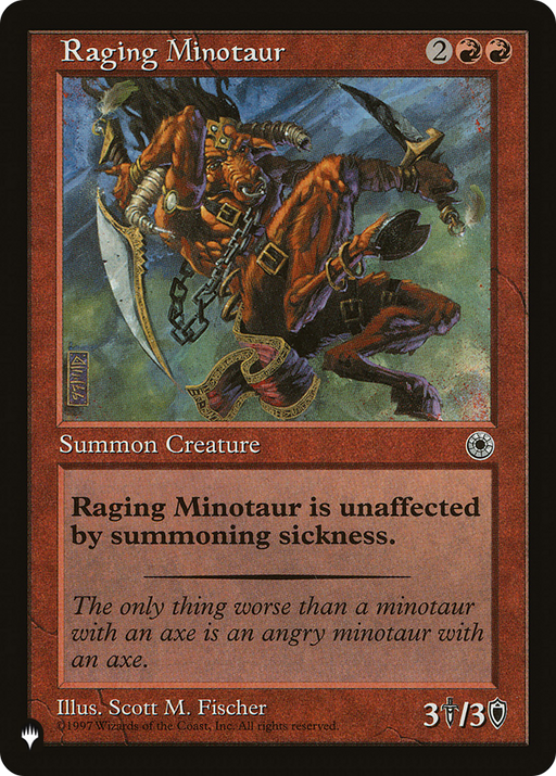 Raging Minotaur (LIST-POR-146) [Mystery Booster] The List MTG Single Wizards of the Coast