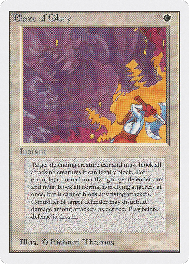 Blaze of Glory (2ED-) [Oldschool] Unlimited Edition MTG Single Wizards of the Coast