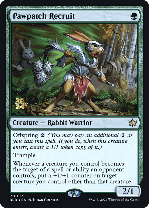 Pawpatch Recruit (PRE-187) [Bloomburrow Promos] Foil MTG Single Wizards of the Coast
