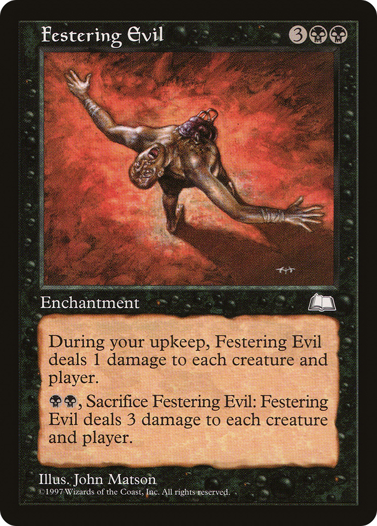 Festering Evil (WTH-) [Weatherlight] MTG Single Wizards of the Coast