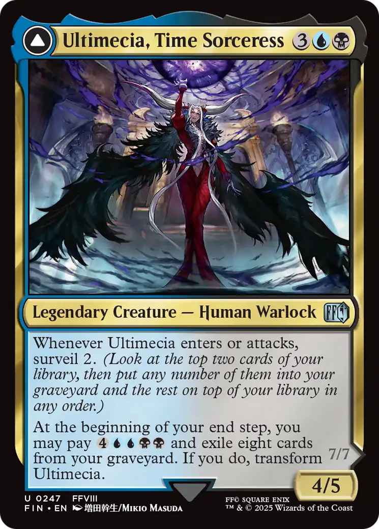 Ultimecia, Time Sorceress // Ultimecia, Omnipotent (FIN-247) [FINAL FANTASY] Foil MTG Single Wizards of the Coast