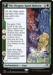 The Dragon-Kami Reborn // Dragon-Kami's Egg (NEO-358) [Kamigawa: Neon Dynasty] (Showcase) MTG Single Wizards of the Coast