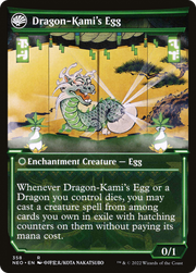 The Dragon-Kami Reborn // Dragon-Kami's Egg (NEO-358) [Kamigawa: Neon Dynasty] (Showcase) MTG Single Wizards of the Coast