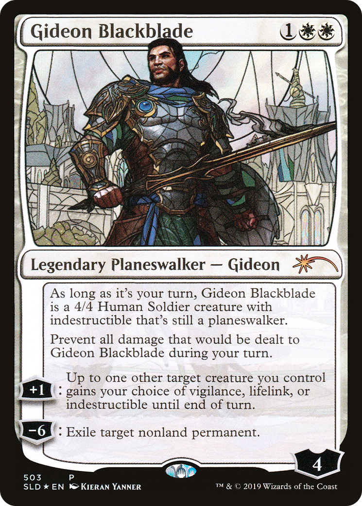 Gideon Blackblade (Stained Glass) (SLD-503) [Secret Lair] Drop Foil MTG Single Wizards of the Coast