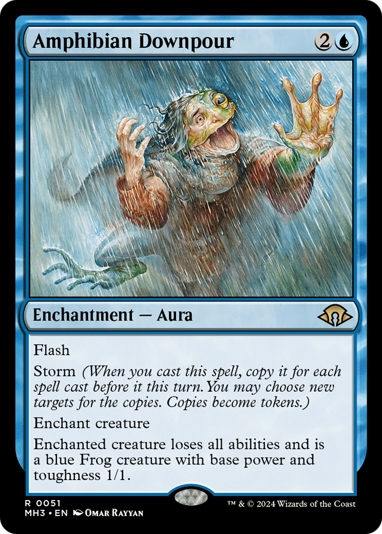 Amphibian Downpour (MH3-051) [Modern Horizons 3] Foil MTG Single Wizards of the Coast