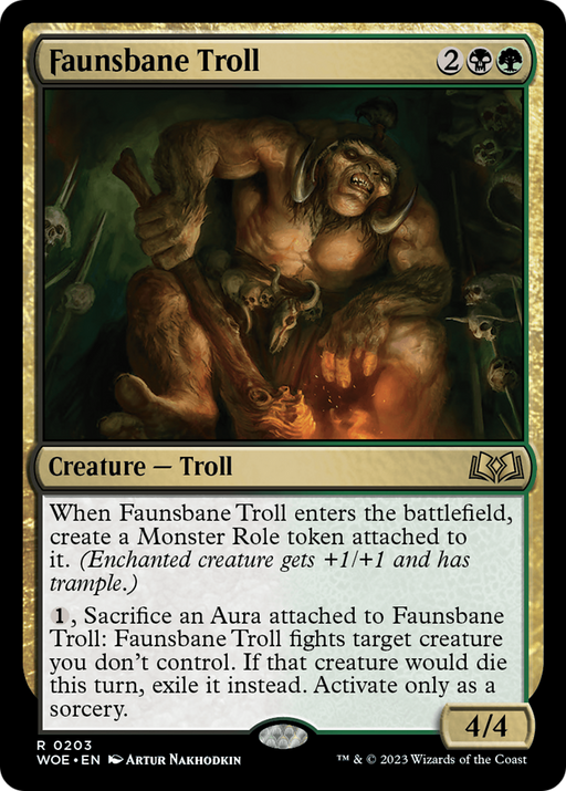 Faunsbane Troll (WOE-203) [Wilds of Eldraine] Foil MTG Single Wizards of the Coast