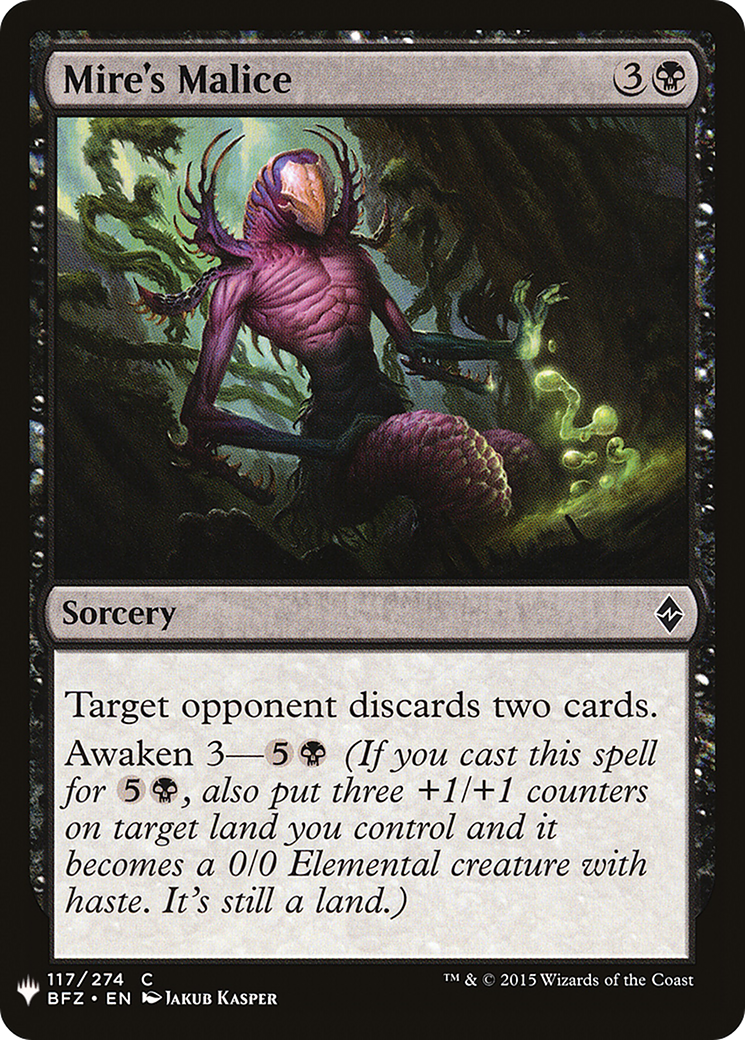 Mire's Malice (LIST-BFZ-117) [Mystery Booster] The List MTG Single Wizards of the Coast