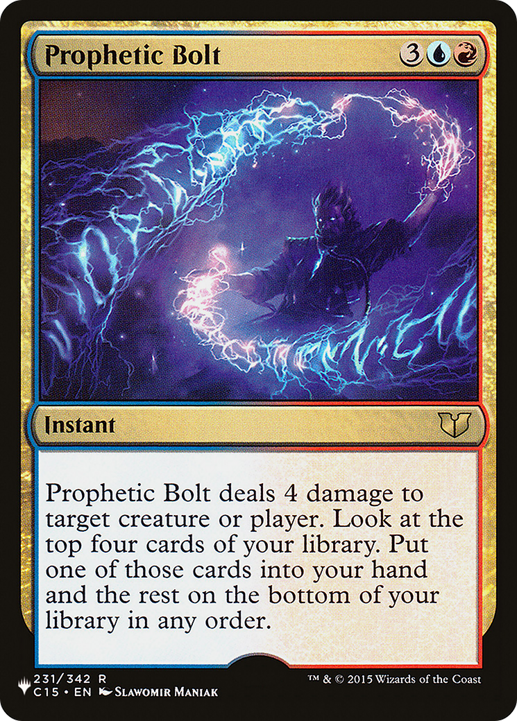 Prophetic Bolt (LIST-C15-231) [Mystery Booster] The List MTG Single Wizards of the Coast
