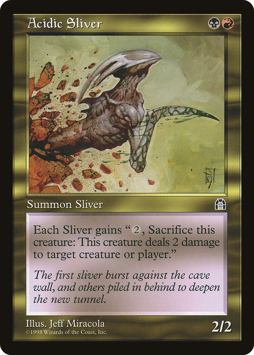Acidic Sliver (STH-126) [Stronghold] MTG Single Magic: The Gathering