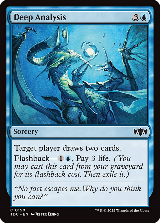 Deep Analysis (TDC-150) [Commander: Tarkir: Dragonstorm] MTG Single Wizards of the Coast
