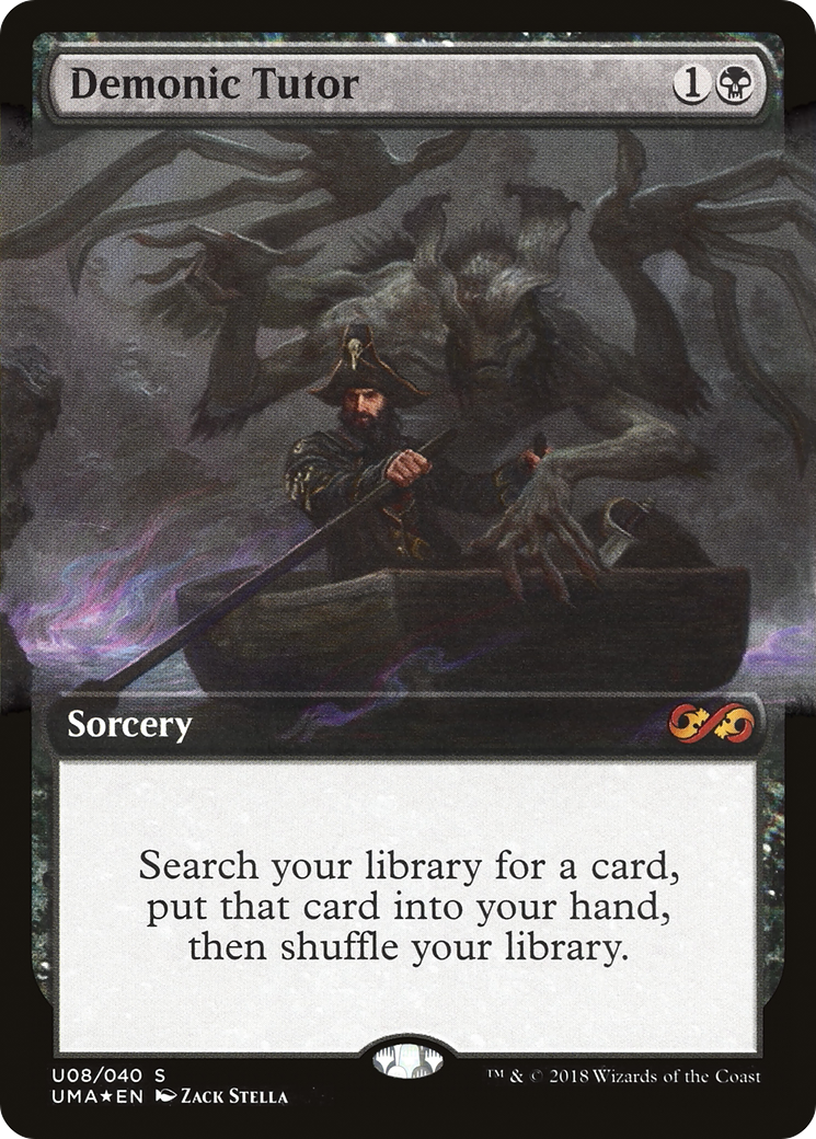 Demonic Tutor (UMA:BT-U08) [Ultimate Box Topper] (Extended Art) Foil MTG Single Wizards of the Coast