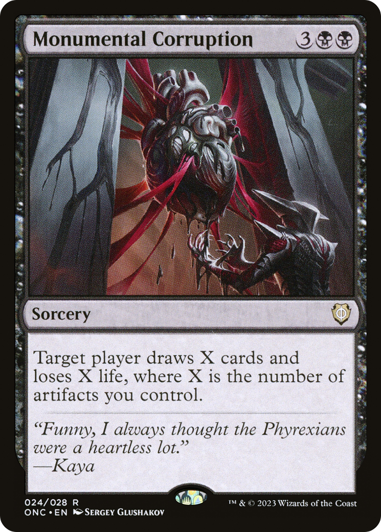 Monumental Corruption (ONC-024) [Phyrexia: All Will Be One Commander] Foil MTG Single Wizards of the Coast