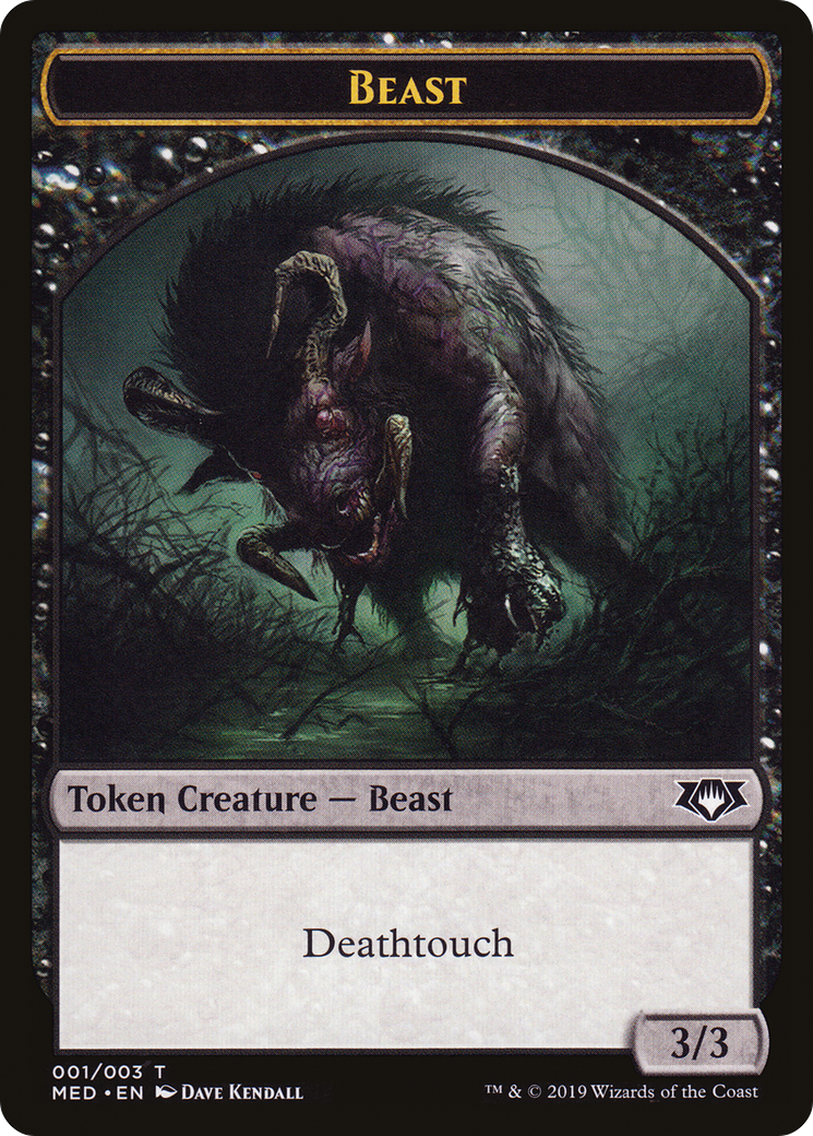 Beast (TMED-0W1) [Tokens] Mythic Edition Tokens MTG Single Wizards of the Coast