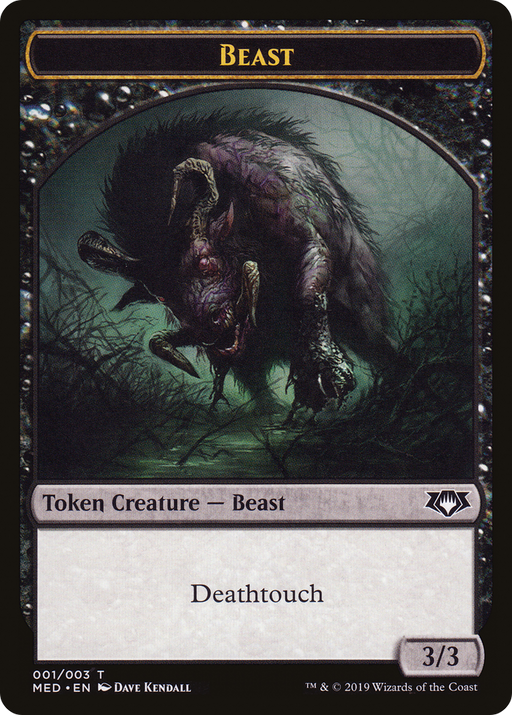 Beast (TMED-0W1) [Tokens] Mythic Edition Tokens MTG Single Wizards of the Coast