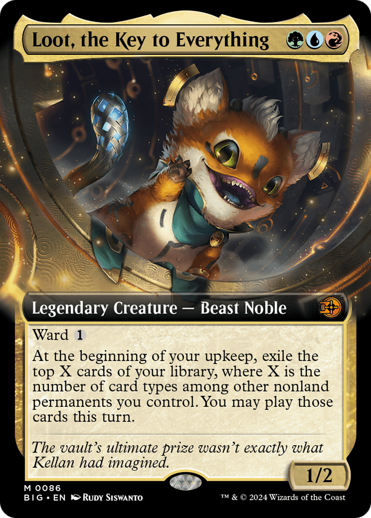 Loot, the Key to Everything (BIG-086) [The Big Score] (Extended Art) MTG Single Wizards of the Coast