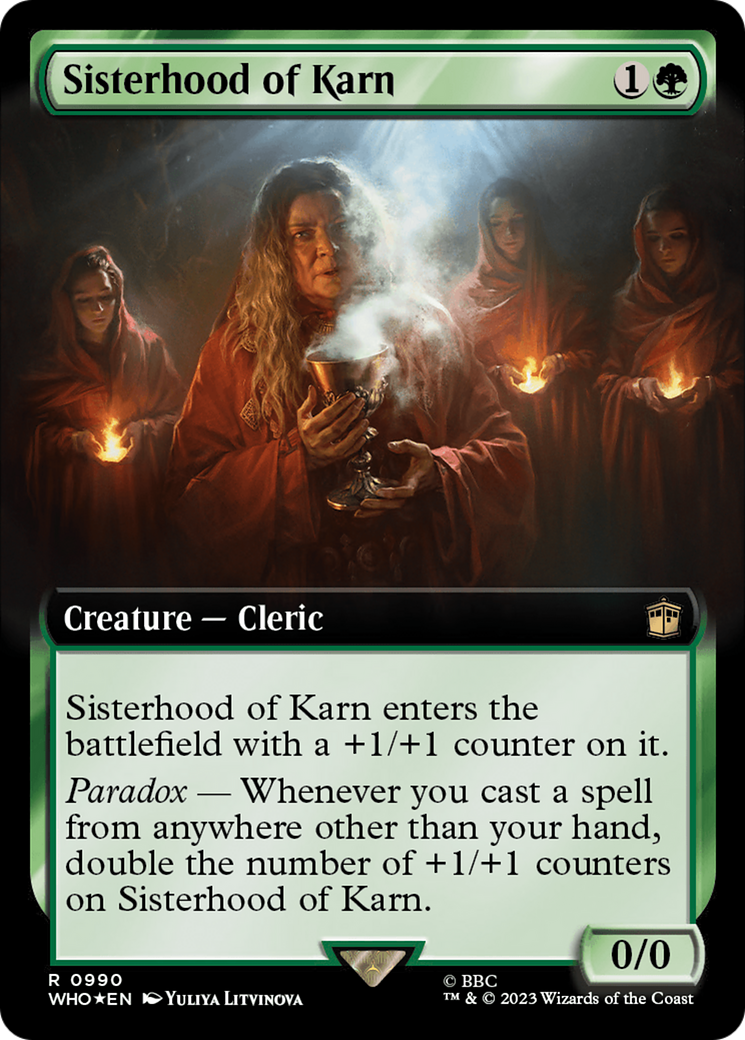 Sisterhood of Karn (WHO-990) [Doctor Who] (Extended Art) Foil MTG Single Wizards of the Coast