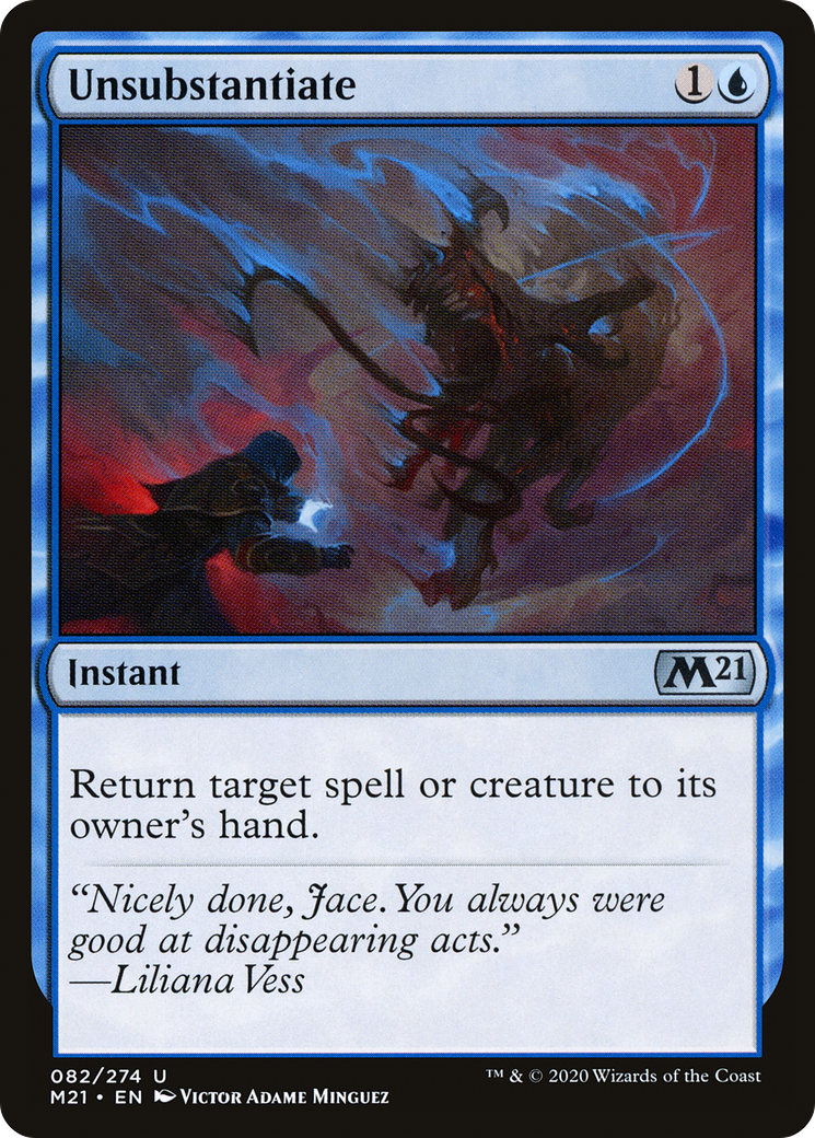Unsubstantiate (M21-082) [Core Set 2021] Foil MTG Single Wizards of the Coast