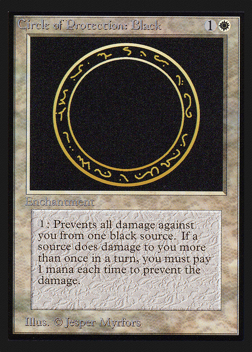 Circle of Protection: Black (CED-010) [Collectors' Edition] MTG Single Wizards of the Coast