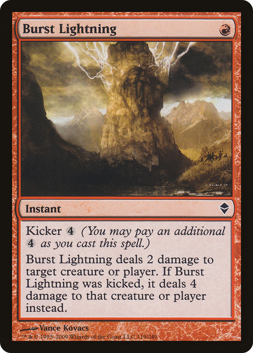 Burst Lightning (ZEN-119) [Zendikar] MTG Single Wizards of the Coast