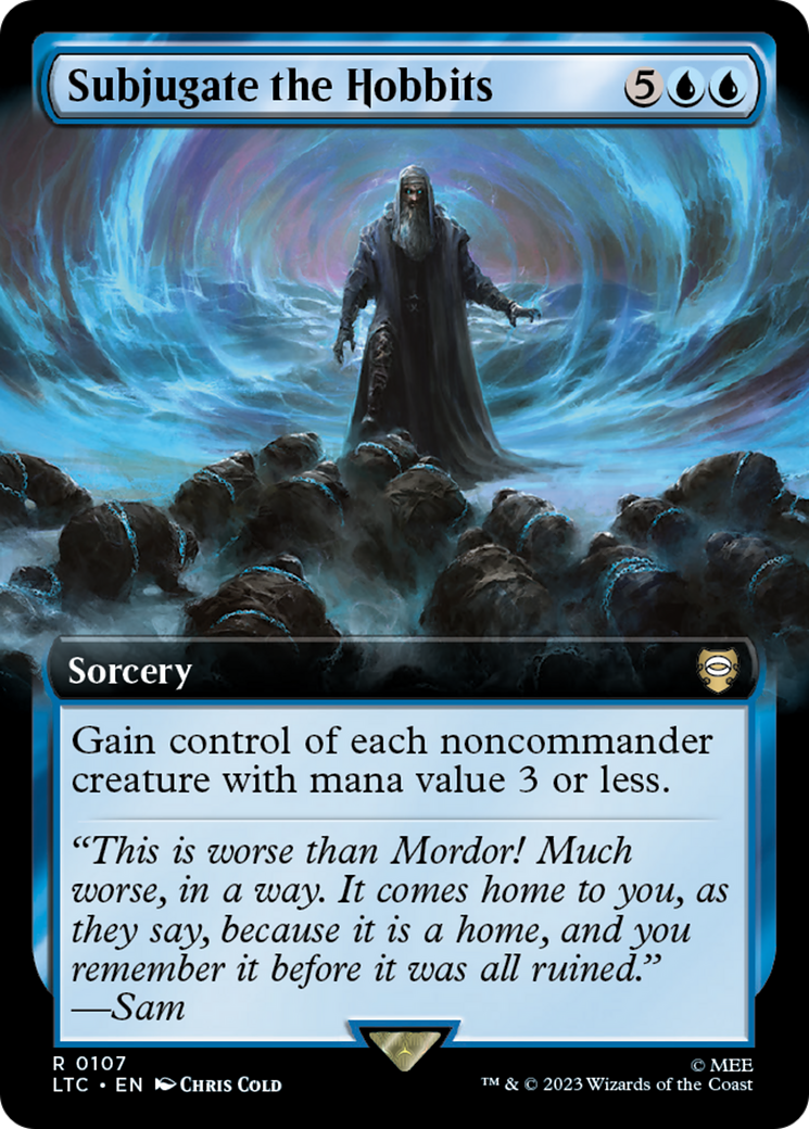 Subjugate the Hobbits (LTC-107) [Tales of Middle-earth Commander] (Extended Art) Foil MTG Single Wizards of the Coast