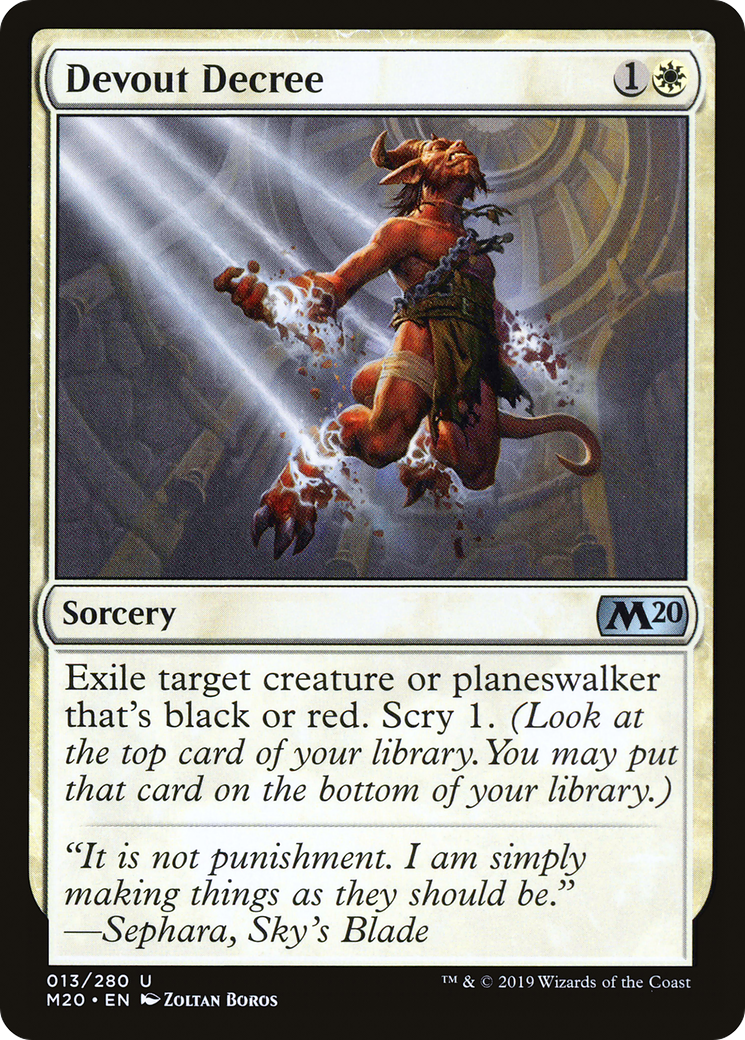 Devout Decree (M20-013) [Core Set 2020] Foil MTG Single Wizards of the Coast