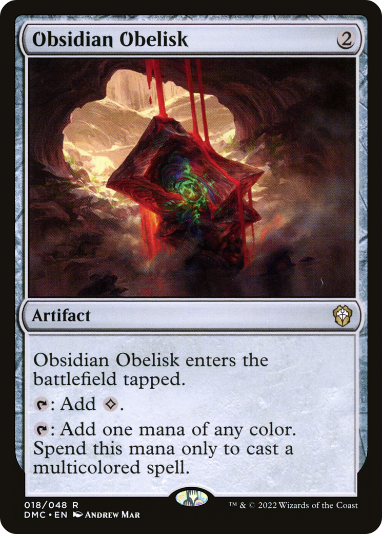 Obsidian Obelisk (DMC-018) [Dominaria United Commander] MTG Single Wizards of the Coast