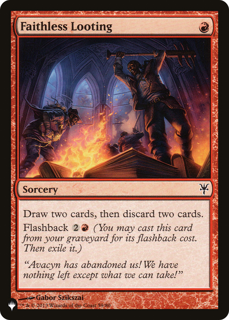 Faithless Looting (LIST-DDK-59) [Mystery Booster] The List MTG Single Wizards of the Coast