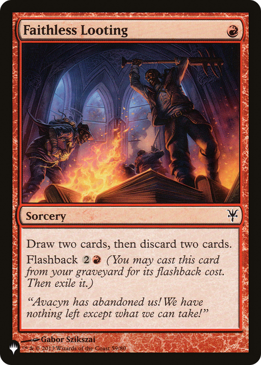 Faithless Looting (LIST-DDK-59) [Mystery Booster] The List MTG Single Wizards of the Coast
