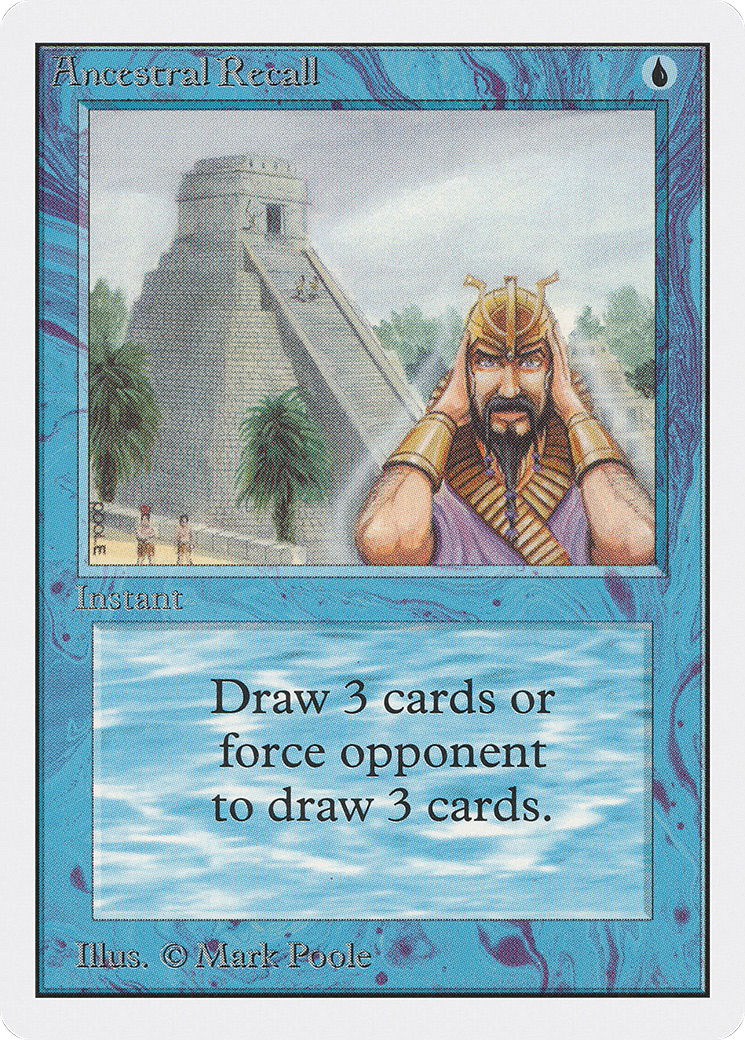 Ancestral Recall (2ED-) [Oldschool] Unlimited Edition MTG Single Wizards of the Coast