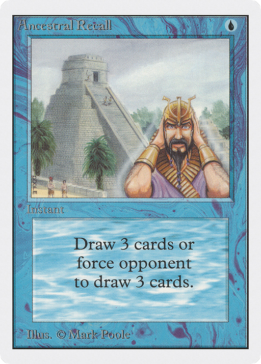 Ancestral Recall (2ED-) [Oldschool] Unlimited Edition MTG Single Wizards of the Coast