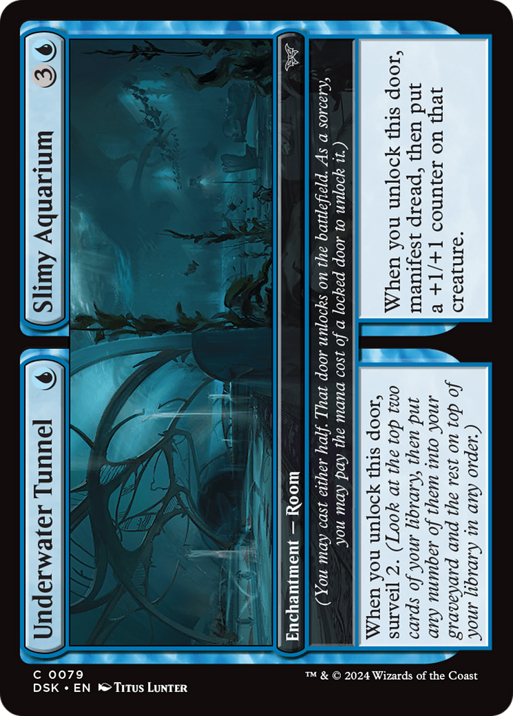 Underwater Tunnel // Slimy Aquarium (DSK-079) [Duskmourn: House of Horror] MTG Single Wizards of the Coast