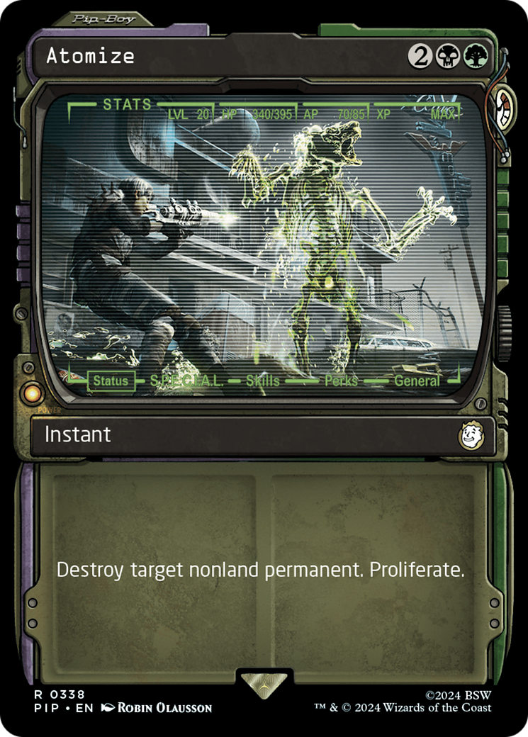 Atomize (PIP-338) [Fallout] (Showcase) Foil MTG Single Wizards of the Coast