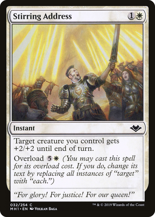 Stirring Address (MH1-032) [Modern Horizons] Foil MTG Single Modern Horizons