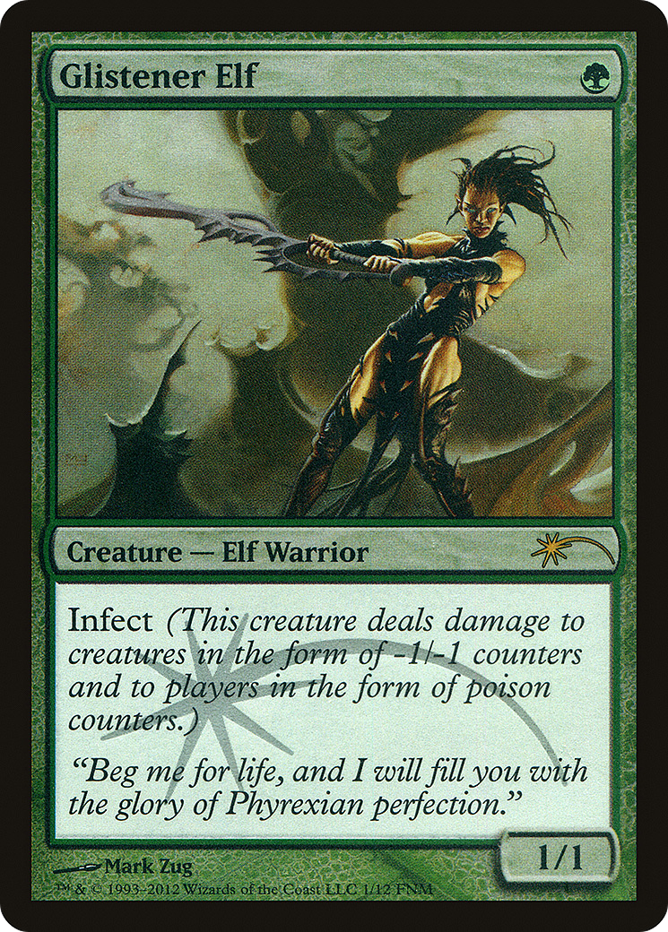 Glistener Elf (FNM-) [Misc] Friday Night Magic 2012 Foil MTG Single Wizards of the Coast