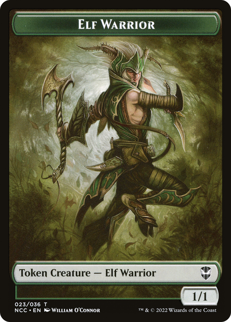 Elf Warrior (TNCC-023) [Tokens] New Capenna Commander Tokens Foil MTG Single Wizards of the Coast