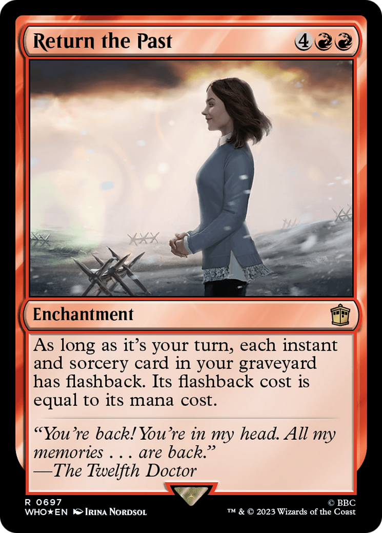 Return the Past (Surge Foil) (WHO-697) [Doctor Who] Foil MTG Single Wizards of the Coast