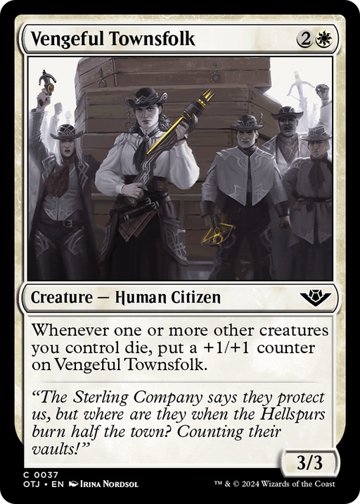 Vengeful Townsfolk (OTJ-037) [Outlaws of Thunder Junction] MTG Single Wizards of the Coast