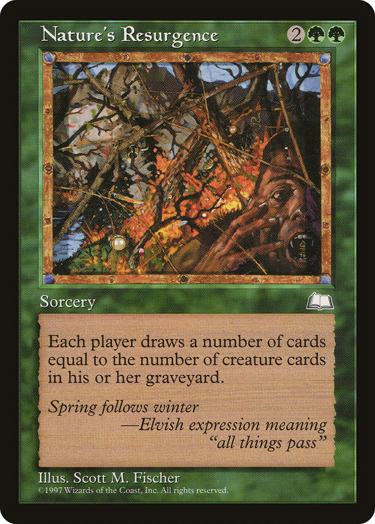 Nature's Resurgence (WTH-137) [Weatherlight] MTG Single Wizards of the Coast