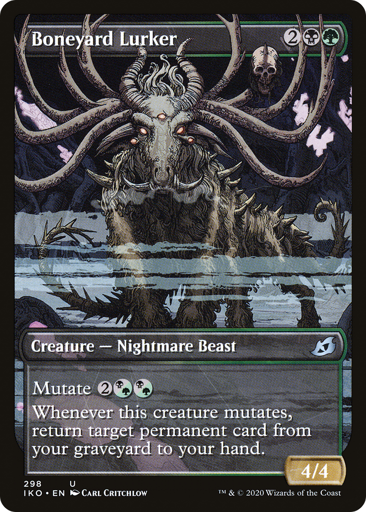 Boneyard Lurker (IKO-298) [Ikoria: Lair of Behemoths] (Showcase) Foil MTG Single Wizards of the Coast