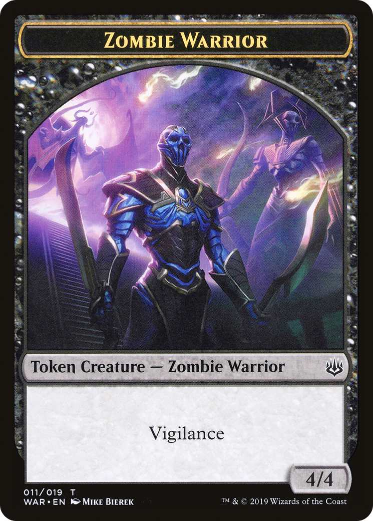 Zombie Warrior Token (WAR-011) [Tokens] War of the Spark Tokens MTG Single Wizards of the Coast
