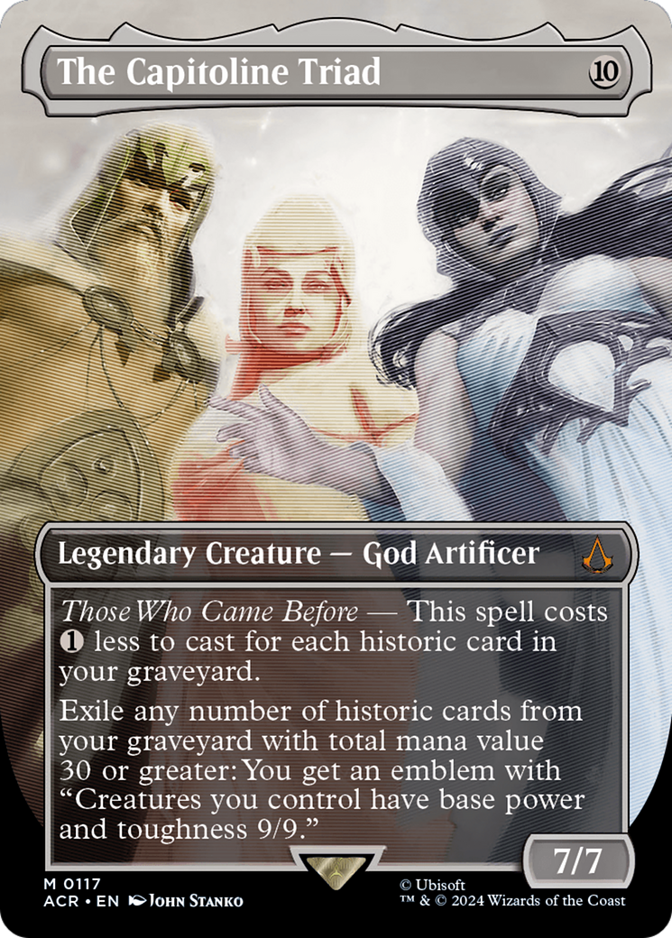 The Capitoline Triad (ACR-117) [Assassin's Creed] (Borderless) Foil MTG Single Wizards of the Coast