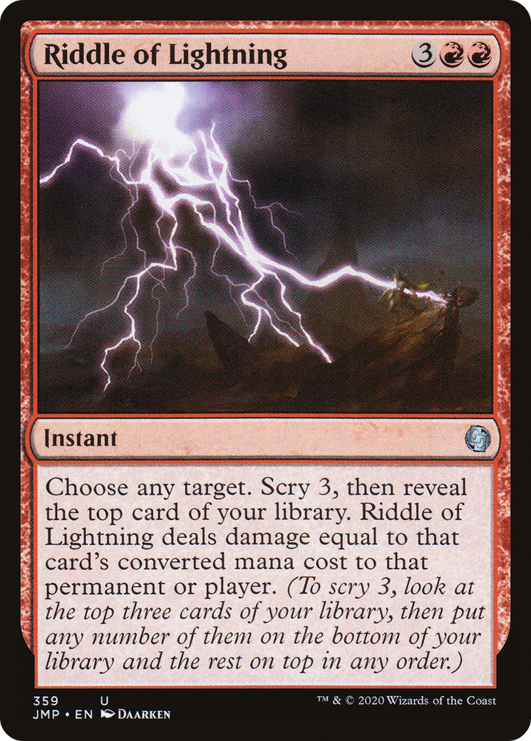 Riddle of Lightning (JMP-359) [Jumpstart] MTG Single Wizards of the Coast