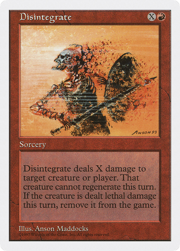 Disintegrate (5ED-219) [Fifth Edition] MTG Single Wizards of the Coast