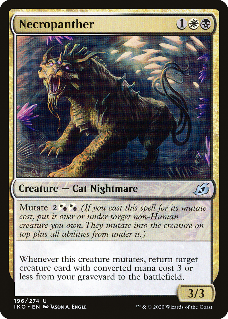 Necropanther (IKO-196) [Ikoria: Lair of Behemoths] Foil MTG Single Wizards of the Coast