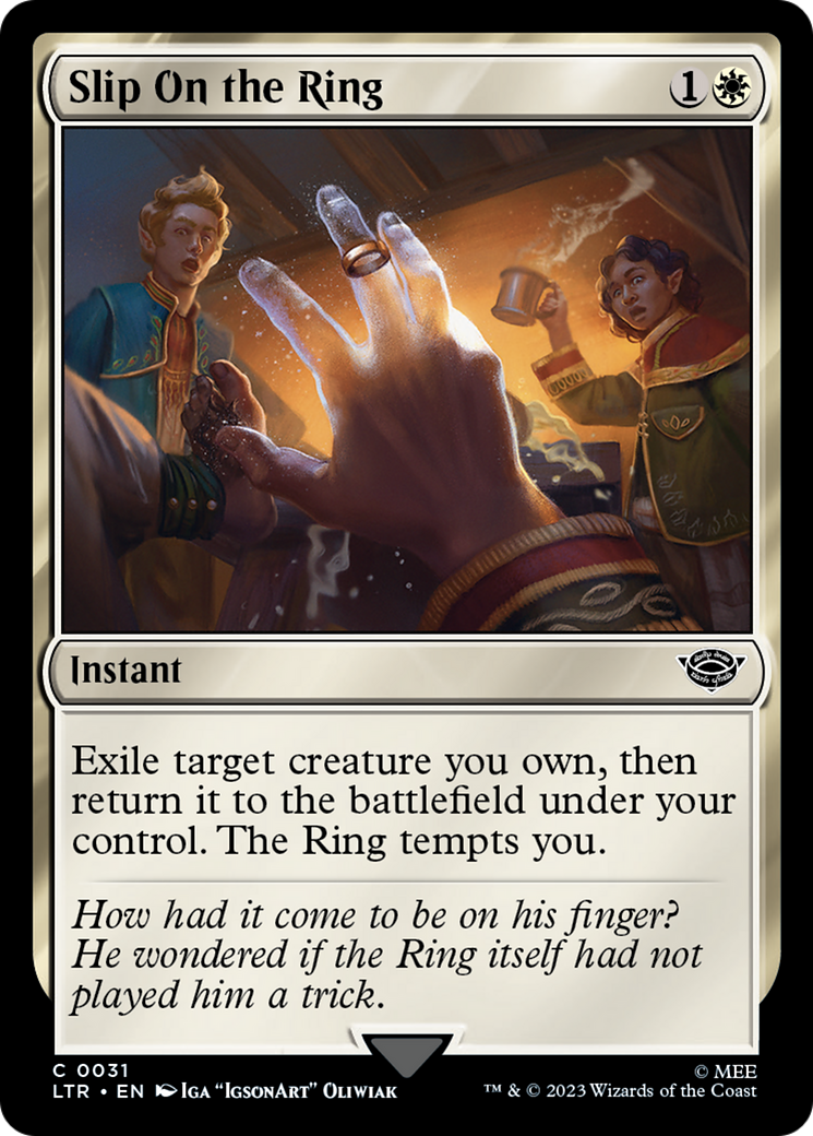 Slip on the Ring (LTR-031) [The Lord of the Rings: Tales of Middle-earth] Foil MTG Single Wizards of the Coast