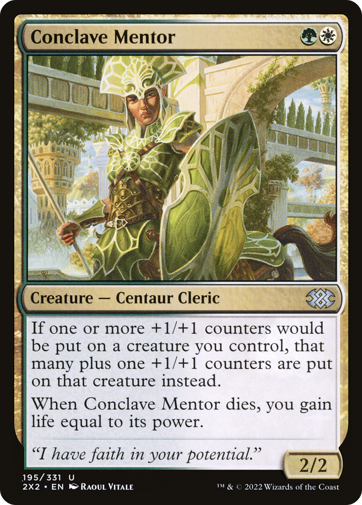 Conclave Mentor (2X2-195) [Double Masters 2022] Foil MTG Single Wizards of the Coast