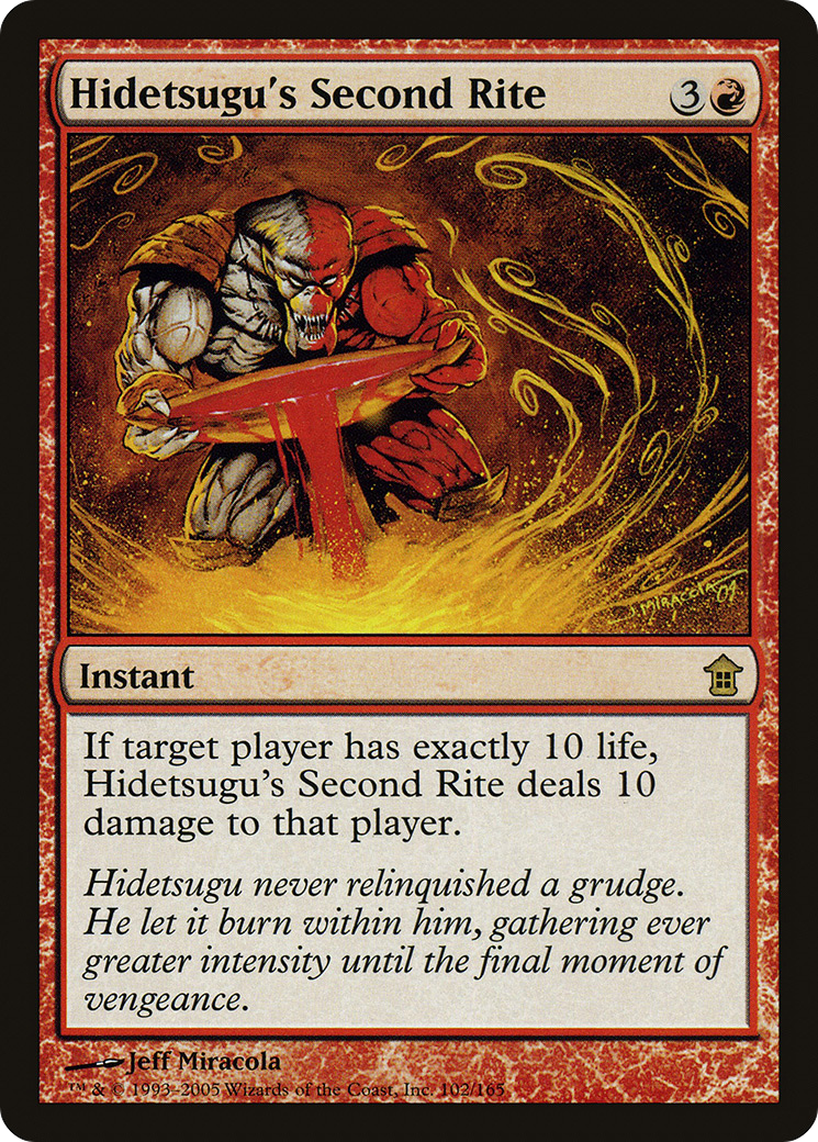Hidetsugu's Second Rite (SOK-102) [Saviors of Kamigawa] MTG Single Wizards of the Coast