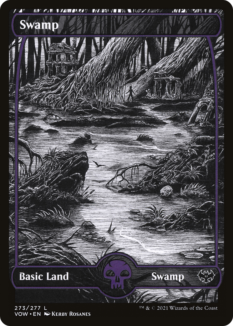 Swamp (273) (VOW-273) [Innistrad: Crimson Vow] (Showcase) Foil MTG Single Wizards of the Coast