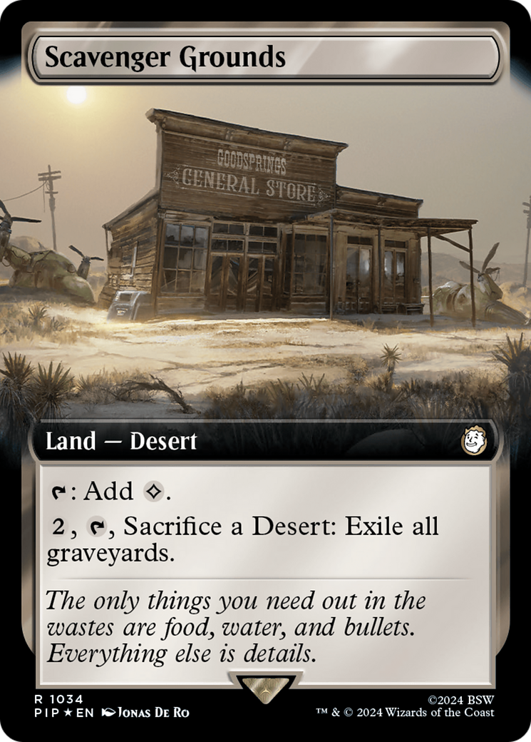Scavenger Grounds (Surge Foil) (PIP-1034) [Fallout] (Extended Art) Foil MTG Single Wizards of the Coast